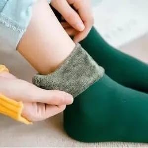 Womens Fluffy Thermal Velvet socks Ankle Length for women Random Color Assorted color (Pair Of 1) (Copy)