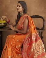 Zari Woven Silk Saree - Image 3